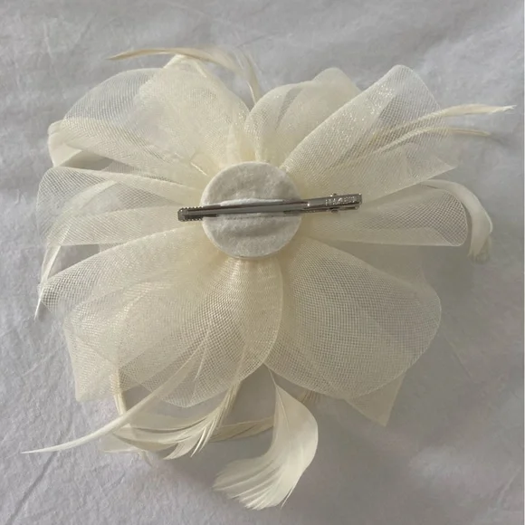 SOHO Bridal Fascinator Headpiece Off White - Picture 4 of 4